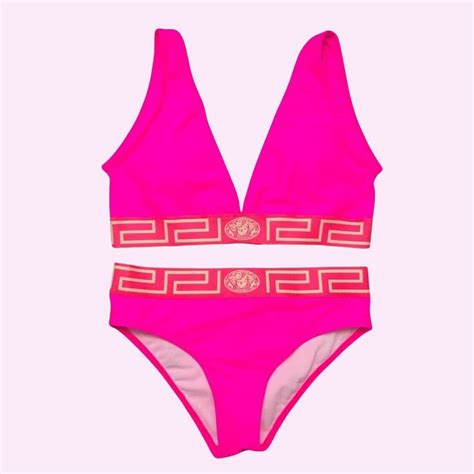 pink Versace bikini